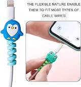 8x Silicone Cable Protector Cartoon Cute Charger Cord Organizer Data USB Mobile view 6