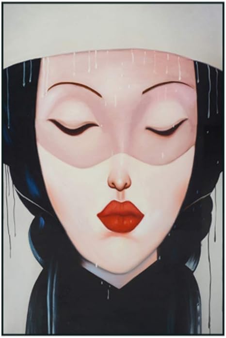 Amazon Co Jp 抽象女性壁画 印象派の女性の油彩画 ポーチのハンギング絵画上のヴィンテージの油彩画 ファッションモデルの装飾絵画 大きな肖像画 50 70 Cm ホーム キッチン