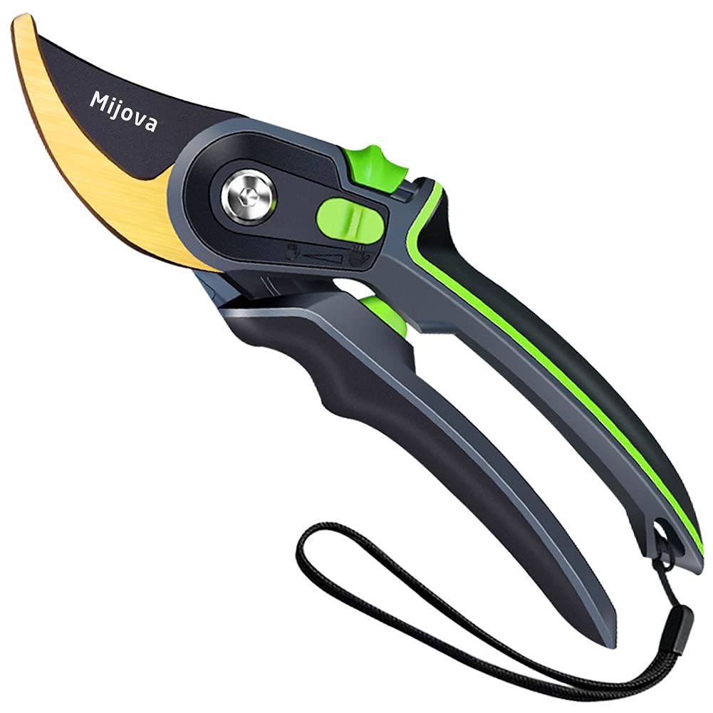 Garden Pruners,Pruning Shears for Gardening Heavy Duty with Rust Proof Stainless Steel Blades,Best Bypass Pruner Garden Shears Professional Gardening Tools (Can Cut Small PVC Pipes)