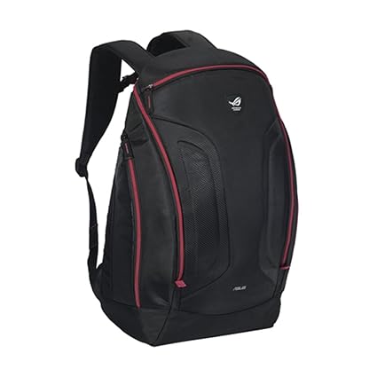 Asus Rog Shuttle Notebook-Rucksack (bis 43,2 cm (17 Zoll), Polyester, Handyfach, gepolstert, wasserfest) schwarz