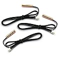 V TELESKY 5PCS Air Conditioning Temperature Sensor 5K 10K 15K 20K 25K 50K 100K Conditioner Tube Sensor Rubber Head Copper Head (5KCopper head)