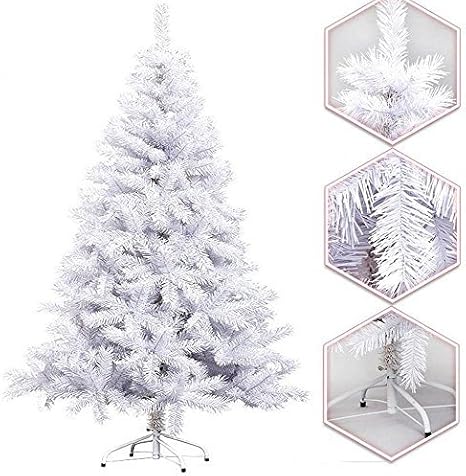 Amazon De Hengda 220cm Kunstlicher Weihnachtsbaum Christbaum Dekobaum Kunsttanne Mit Eisen Fuss Weiss
