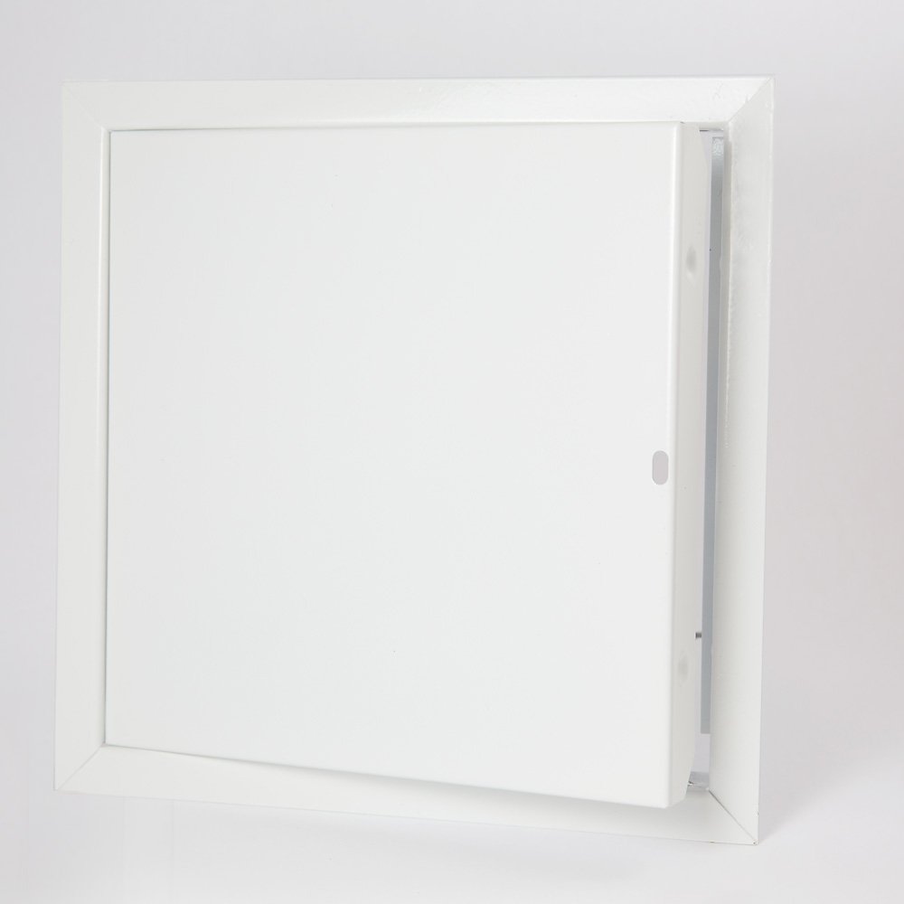 Inspection door inspection cover maintenance doorcan be recasted recoated with plasterboard can be tiled from steel sheet with lock plastic all sizes 15x15 cm 15x20 cm 20x20 cm 20x30 cm 30x30 cm 40x30 cm 40x40 cm 50x50 cm 60x60 cm., Metal, weiß, aus Stahlblech HxB:500x400mm
