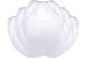 ccHuDE 5 Pcs 5 Gallon Bucket Paint Strainer Bags White Fine Mesh Filter Bag Hydroponic Paint Filter Bag with Elastic Top Opening for Paint Gardening