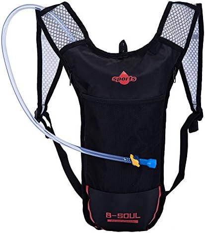2 Liter Hydration Backpack with Reservoirs Water Bladder for Hiking Climbing Biking Cycling for Women Men Red