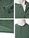 H2H Men's Casual Slim Fit Comfort Soft 3/4 Sleeve Henley Tee DarkGreen US L/Asia XL (CMTTS0205)