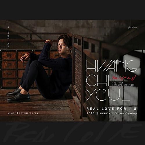 Hwang Chi Yeul 2018 Season's Greetings 'Real Love For U' - Global Desk Calendar+Poster+Global Holiday Paper+Date Check Sticker Package Set