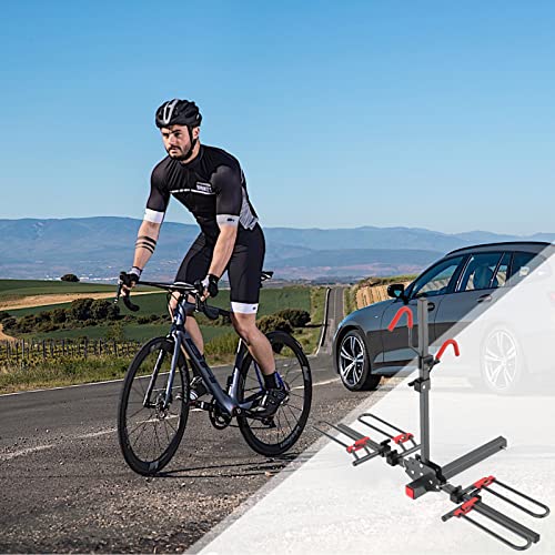 MARVOWARE Hitch Mounted Foldable 2Bike Rack Platform Style Bicycles