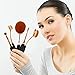 Bestidy Professional 10 Pcs Soft Oval Toothbrush Makeup Brush Sets Foundation Brushes Cream Contour Powder Blush Concealer Brush Makeup Cosmetics Tool Set (Golden)