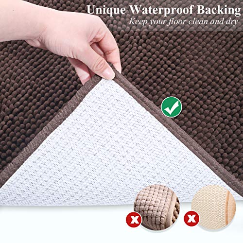 Vivaglory Large Litter Box Mat 35"× 25", Waterproof Microfiber Cat
