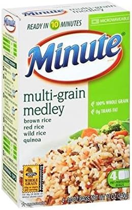 Minute Multi-Grain Medley Brown Rice Red Rice Wild Rice Quinoa 12 OZ