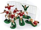 Anniversary House Football Cake Topper Set 9pcs 7 Players 2 Goals UK Designed view 1