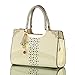Hydne Women's Elegant Gentlewomanly Beautiful Pendant Vintage Leather Handbag(White)