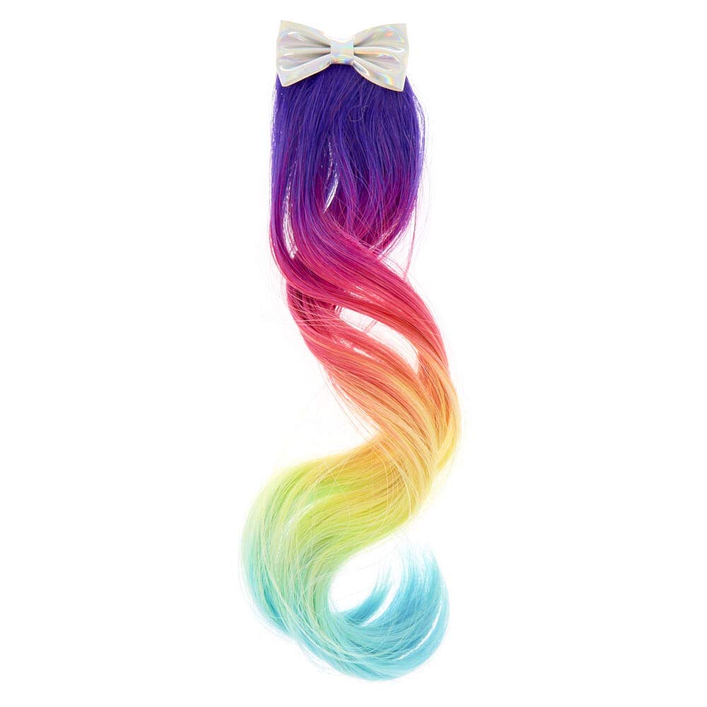 Claire S Club Kids Rainbow Ombre Faux Hair Clip Buy Online In