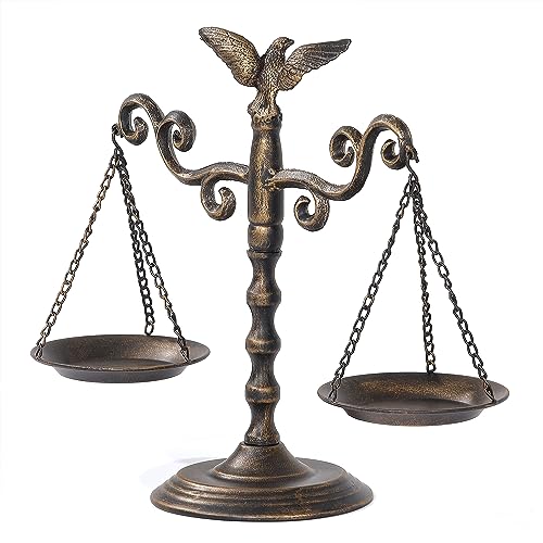 Wenbery Libra Decor，Scales Of Justice Desk Decor ，Vintage Libra Justice
