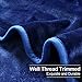 EASELAND Soft Queen Size Blanket Warm Fuzzy Microplush Lightweight Thermal Fleece Blankets for Couch Bed Sofa,90x90 Inches,Dark Blue