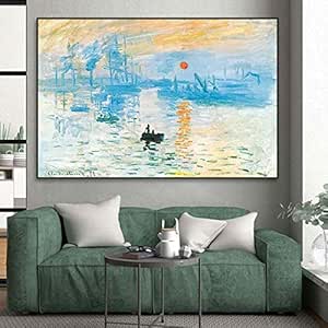 Ajcwhml Pintura Al Óleo Famosa del Paisaje del Amanecer Réplica De