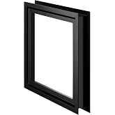 MorningRo 12'' x 12'' Window Frame Kit with Glass Garage Door Windows Inserts Door Jamb Frame Kit Replacement Windows(Black)