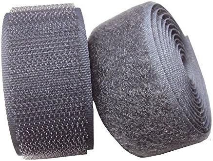 Lovetex 1" (25mm) Gray Sew on Hook and Loop Fastener Tape 10 pair yards