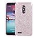 ZTE ZMax Pro Case, Slim Fit Ultra Thin Glitter Interior Polycarbonate Silicone TPU Soft Cover with Screen Protector and Stylus - Full Pink