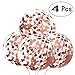36inch Rose Gold Round Confetti Balloons Giant Clear Latex Helium Balloons Confetti Balloons Wedding Bridal Shower Nursery Baby Shower Birthday Favors Party Decorations