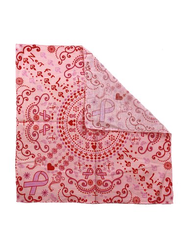 Zest for Life Pink Ribbon Breast Cancer Awareness Bandana Is Good Quality 100% Cotton