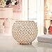 VINCIGANT Gold Crystal Bowl Candle Holders Centerpieces for Dining Room Table/Decoration Candelabra/Gift Boxed/8 Inches Diameter