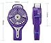 Welltop Mini Handheld USB Misting Fan with Personal Cooling Mist Humidifier Rechargeable Portable Mini Misting Cooling Fan for Home Office and Travel (Purple)
