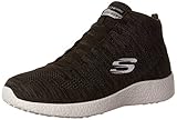 Skechers Sport Men's Burst up and Under Ankle Bootie, Black/White, 8 M US