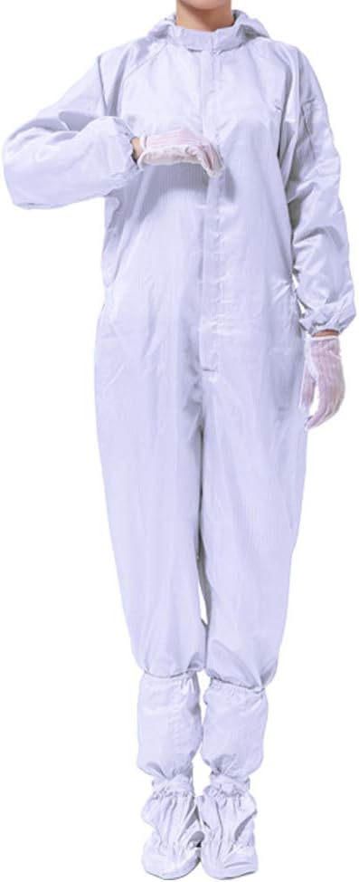N/A Protective Suit Coverall Corona Measures Liquid Droplets Particle Barrier Sanitary Waterproof Dustproof Protective Suit Antistatic Washable Unisex White XXXL