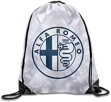 Hotgirl Circle Of Alfa Romeo Europe Backpack Gymsack Travelling Bag White