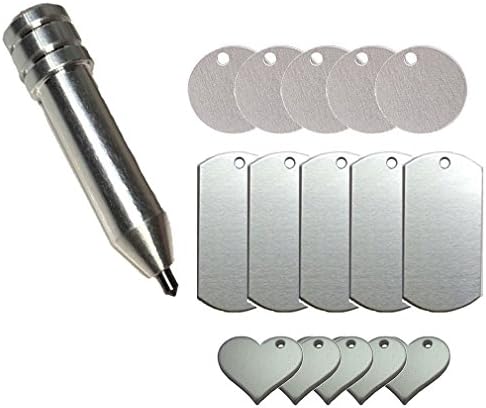 Chomas Creations Etching/Engraving Tool for Explore ONE and Metal Stamping Blanks: Round, Heart, and Dog Tags