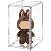 BOHOIDEE Extra Large 19.7"X14.6"X11.6" Acrylic Display Case with 2 Division Boards, Clear Organizer Box Plastic Holder with Magnetic Door for Handbags, Purses, Boots, Figures, Book