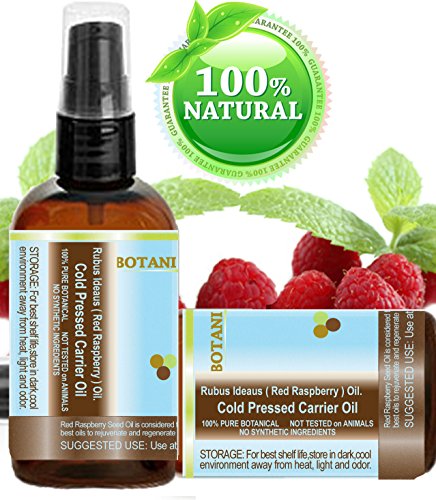 RASPBERRY SEED OIL 100% Pure / Natural / Virgin. Cold Pressed / Undiluted. For Face, Hair and Body. 1 Fl.oz.- 30 ml. by Botanical Beauty