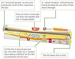 KUREHA Krewrap Plastic Cling Wrap, Pack of 6, 65 sq