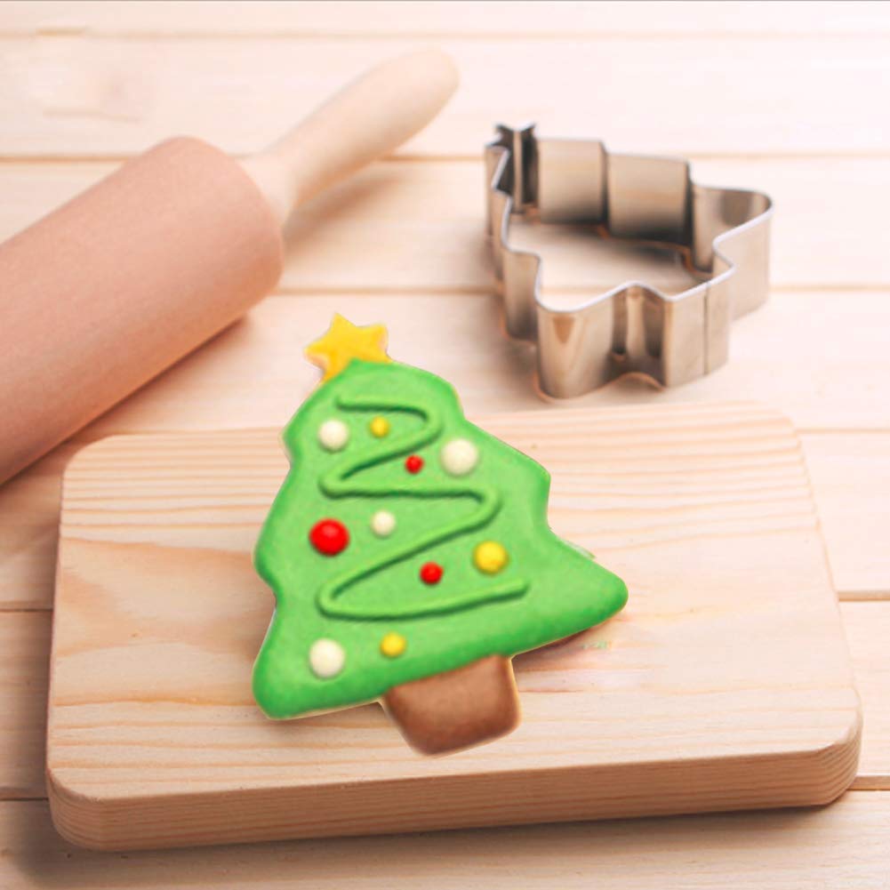 14 Pcs Christmas Cookie Cutters Stainless Steel Holidays Cookies Molds for Xmas Holiday Cookies, Making Muffins, Biscuits, Sandwiches, Snowflake Cookies, Christmas Party and Baking Gift