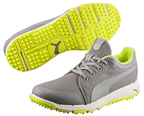 PUMA Men's Grip Sport Golf-Shoes, Drizzle-Safety Yellow, 10 Medium US