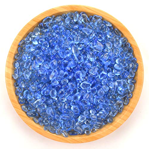 WAYBER Glass Stones, 1Lb/460g Irregular Sea Glass Pebbles NonToxic