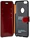 VRS Design [Wine Red] Premium Leather Folio Case Flip Wallet Cover [Layered Dandy] Classic Leather with 3 Card Slots Phone Case for Apple iPhone 6 Plus / iPhone 6s Plus