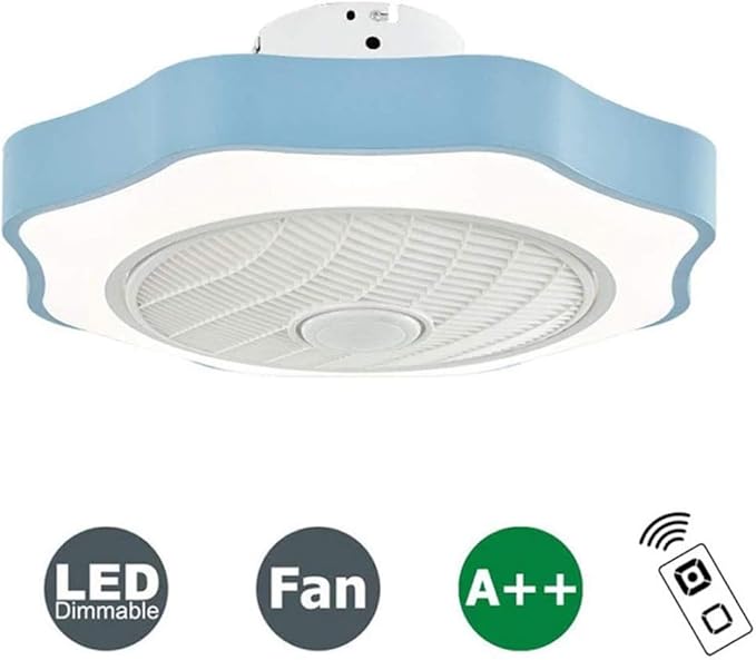 Qyyru Ventilador de techo con iluminación LED invisible Ventilador de