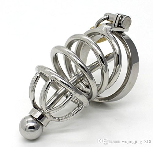 Stainless Steel Male Chastity Device Adult Cock Cage With Removable Urethral Tube Catheter BDSM Fetish Sex Toys Penis Lock