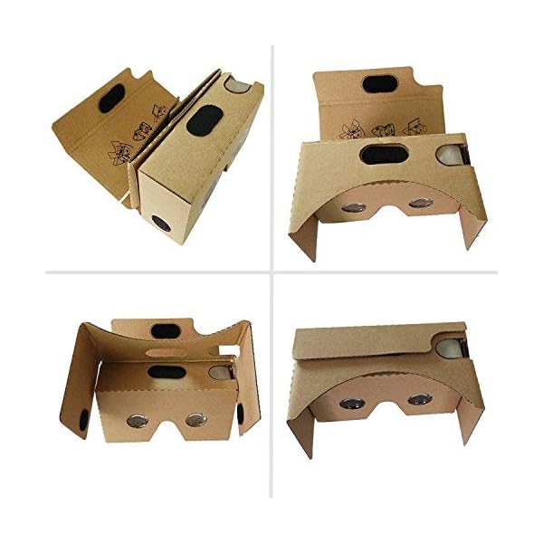 Google Cardboard, 3D VR Headsets DIY Virtual Reality box Glasses with Clear Optical Lens and Comfortable Head Strap for All 4-6 Inch Smartphones (VR2.0 Yellow, 1Pack) - Image 3