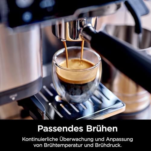 Luxe Essential 2-in-1-Kaffeemaschine mit Mahlwerk und Aufschäumer