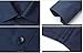 XTAPAN Men's Long Sleeve Casual Slim Fit Cotton Button Down Dress Shirt Asian 3XL Dark Blue-5618
