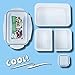 Lunch Container, Smart Bento Lunch Box, Reusable Food Container Portion Control Food Organizer with 2 Compartments and One Sauce Container with Lid, for Work and School for Men, Women, Boys, Girls