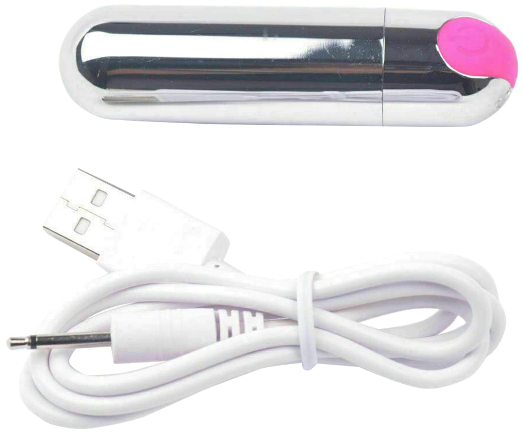 BeHorny 10 Modes Mega Power Rechargeable Bullet Vibrator, Silver