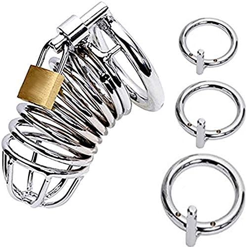 WOSKY 3 Size Male Protective Device Hypoallergenic Stainless Steel Ring, Suitable for Any Size of Men