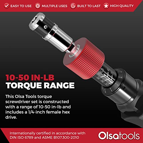 Olsa Tools Torque Screwdriver Set (1050 in lb Torque Range