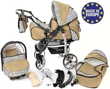 poussette leopard beige