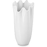Le Creuset Stoneware Iris Vase, 12", White